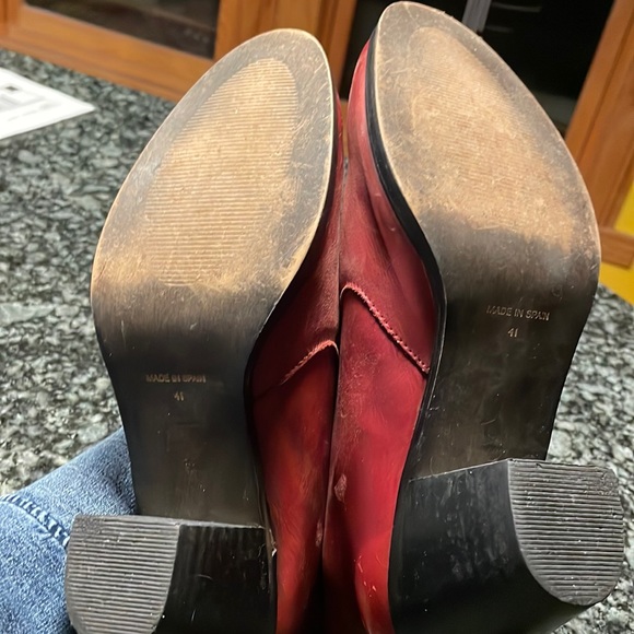 Chio Kissfall red leather boots made in Spain - Picture 4 of 7
